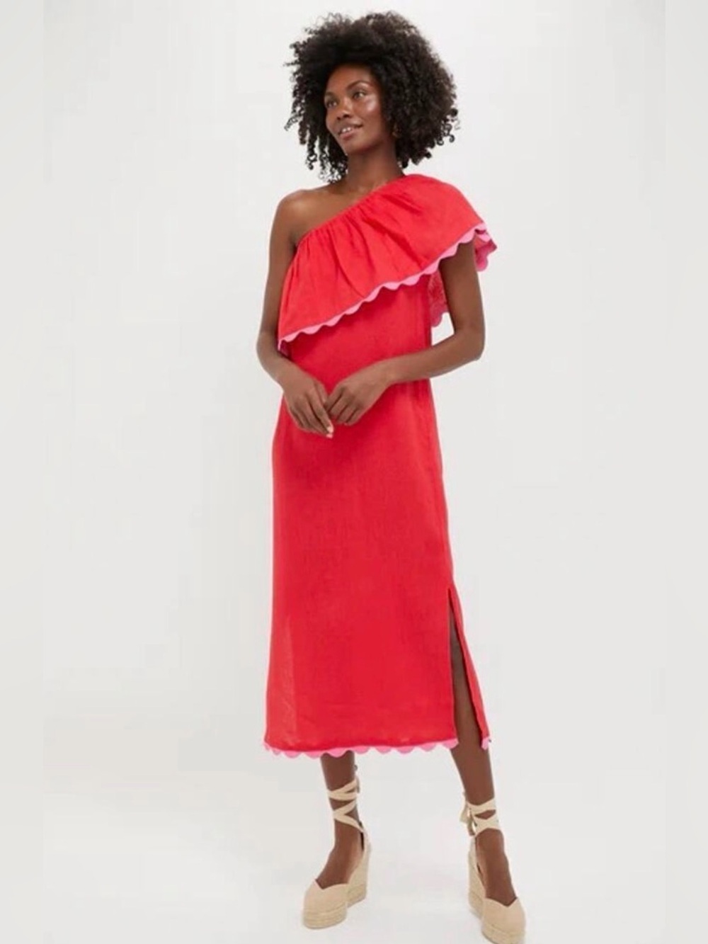Tuckernuck hibiscus linen Amalfi dress NWT
